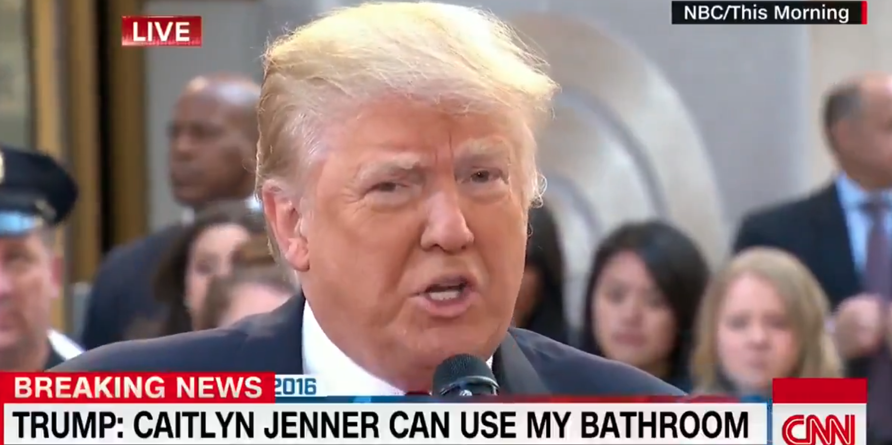 Decade-old clip shows Trump once backed trans bathroom access
